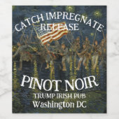 Vote Political Patriotic Trump Republican Party Wijn Etiket (Enkel label)