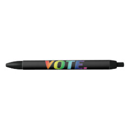 "vote" - Pride regenboog kleuren lgbtq zwart Zwarte Inkt Pen