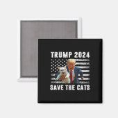 Vote Trump 2025 Funny Save The Cats  Magneet (Voorkant / Achterkant)