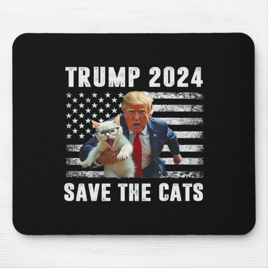 Vote Trump 2025 Funny Save The Cats  Muismat (Voorkant)