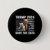 Vote Trump 2025 Funny Save The Cats  Ronde Button 5,7 Cm (Voorkant)
