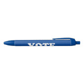 "vote" - wit blauw blauwe inkt pen (Bovenkant)