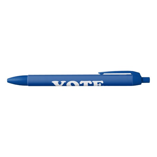 "vote" - wit blauw blauwe inkt pen (Bovenkant)