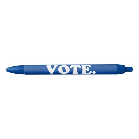 "vote" - wit blauw blauwe inkt pen (Voorkant)