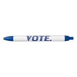"vote" - wit blauw zwarte inkt pen