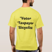 Voter/belastingbetaler/fietser T-shirt (Achterkant)