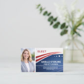 Voter Election Campaign Photo QR Code Visitekaartje (Staand voorkant)