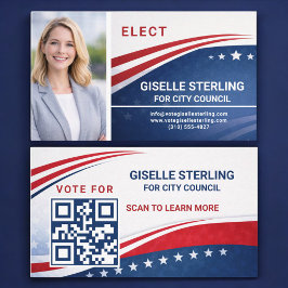 Voter Election Campaign Photo QR Code Visitekaartje