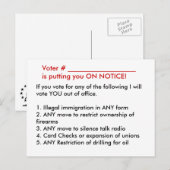 Voter Pledge Briefkaart (Voorkant / Achterkant)