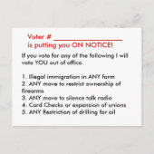 Voter Pledge Briefkaart (Voorkant)