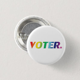 "Voter" Pride lgbtq lgbt kleuren - Ronde Button 3,2 Cm