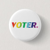 "Voter" Pride lgbtq lgbt kleuren - Ronde Button 3,2 Cm (Voorkant)