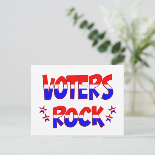 Voters Rock Briefkaart (Staand voorkant)