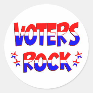 Voters Rock Ronde Sticker