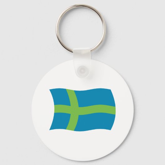 Votic People Flag Sleutelhanger (Voorkant)