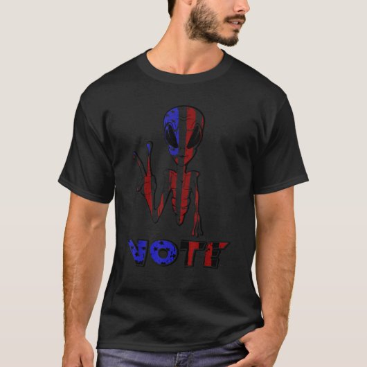 Voting Alien Election Day  American Alien Election T-shirt (Voorkant)