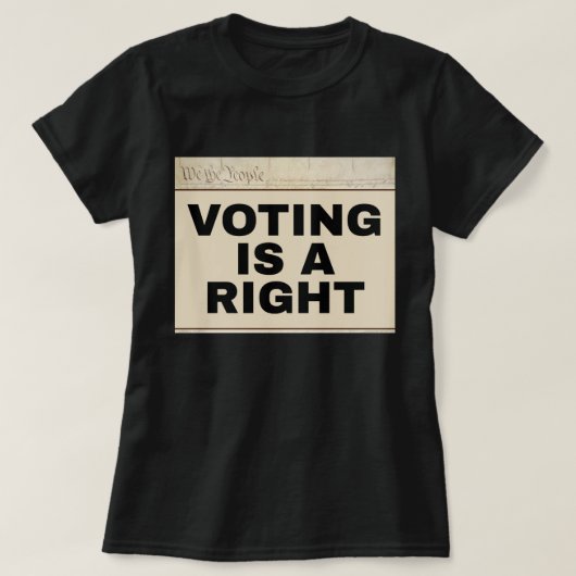 Voting is a Right 24th Amendment Two-Sided T-shirt (Design voorkant)