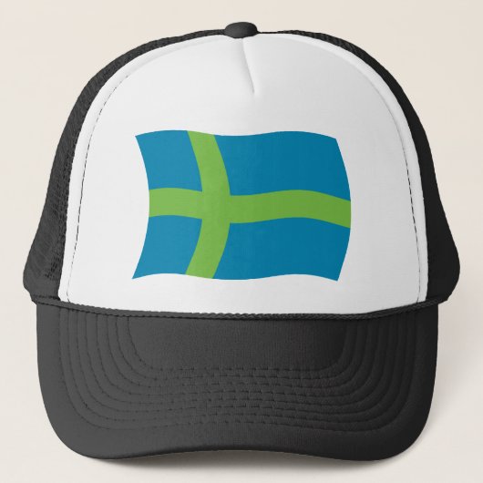 Votische mensen vlag hoed trucker pet (Voorkant)