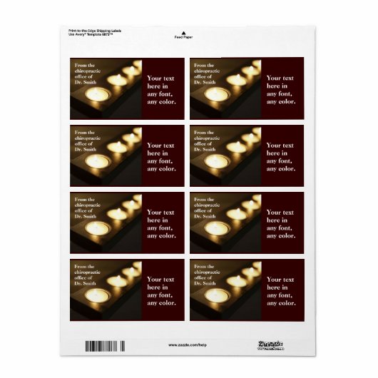 Votive Candles Label (Full Sheet)