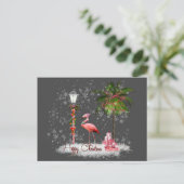 Votos de Natal de Flamingo Briefkaart (Staand voorkant)