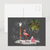 Votos de Natal de Flamingo Briefkaart (Voorkant / Achterkant)