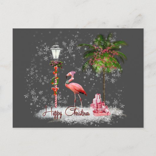 Votos de Natal de Flamingo Briefkaart (Voorkant)