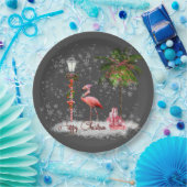 Votos de Natal de Flamingo Papieren Bordje (Feest)