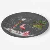 Votos de Natal de Flamingo Papieren Bordje (Gekanteld)