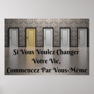 "Votre Vie" Affiche Citatie positief-Poster Poster