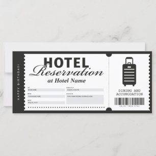 Voucher-certificaat voor verblijf in hotel