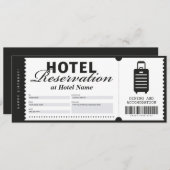 Voucher-certificaat voor verblijf in hotel kaart (Voorkant / Achterkant)