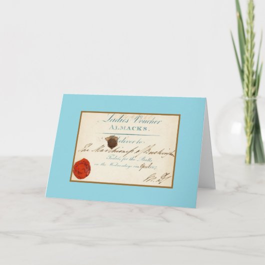 Voucher for Almack's Kaart (Voorkant)