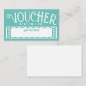 Voucher Ticket Sjabloon kaart Tekst toevoegen (Voorkant / Achterkant)