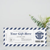 Voucher voor cadeaubonnen voor vaders dag kaart (Staand voorkant)