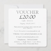 Voucher voor merkidentiteit van exclusieve kapsalo (Achterkant)