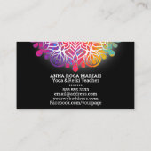 *~* Voude Waterverf Regenboogregenboog Mandala Spi Visitekaartje (Achterkant)