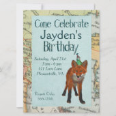 VOUDIGE EN VOGELGROOTTE VERKRIJGBAAR BIRTHDAY-INVI KAART (Voorkant)