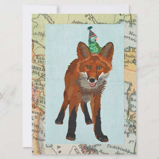 VOUDIGE EN VOGELGROOTTE VERKRIJGBAAR BIRTHDAY-INVI KAART (Achterkant)