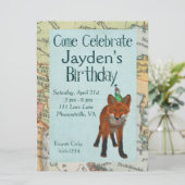 VOUDIGE EN VOGELGROOTTE VERKRIJGBAAR BIRTHDAY-INVI KAART (Staand voorkant)