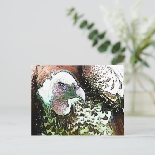 VOUDIGE VULTUUR BRIEFKAART (Staand voorkant)