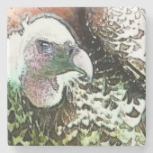 VOUDIGE VULTUUR STENEN ONDERZETTER (Voorkant)