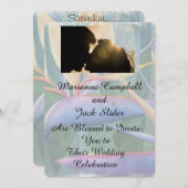 VOUDIGE WEDDINVITATIE KAART (Voorkant / Achterkant)