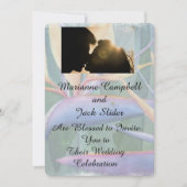 VOUDIGE  WEDDINVITATIE KAART (Voorkant)