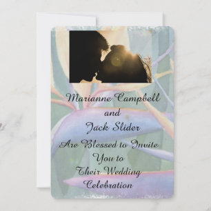 VOUDIGE  WEDDINVITATIE KAART