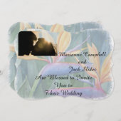 VOUDIGE  WEDDINVITATIE KAART (Voorkant / Achterkant)