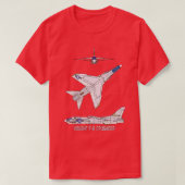 Vought F8 Crusader Amerikaans Jet Plane Diagram Gi T-shirt (Design voorkant)