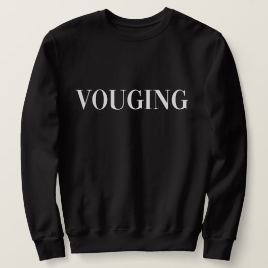 Vouging witte tekst trui (Design voorkant)