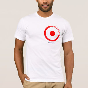 VOUS ETES ICI Rode concentrische cirkels man Shirt