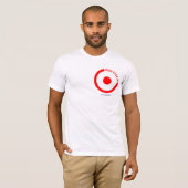 VOUS ETES ICI Rode concentrische cirkels man Shirt (Voorkant volledig)