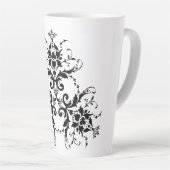 vouw-bloem-bloem latte mok (Rechterhoek)